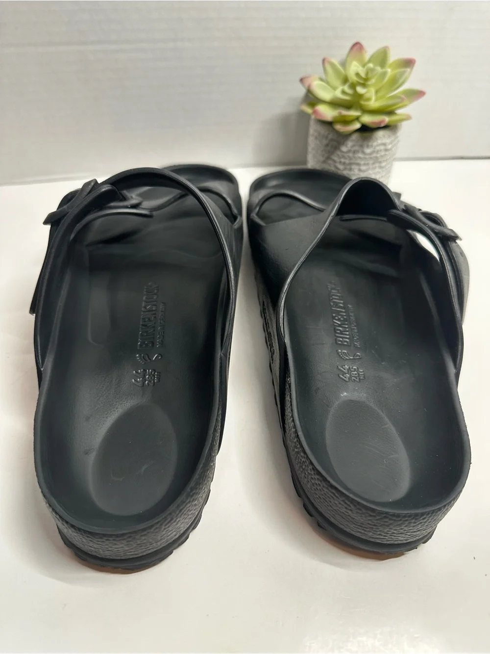 Birkenstock Black Two-Buckle Slide Sandals